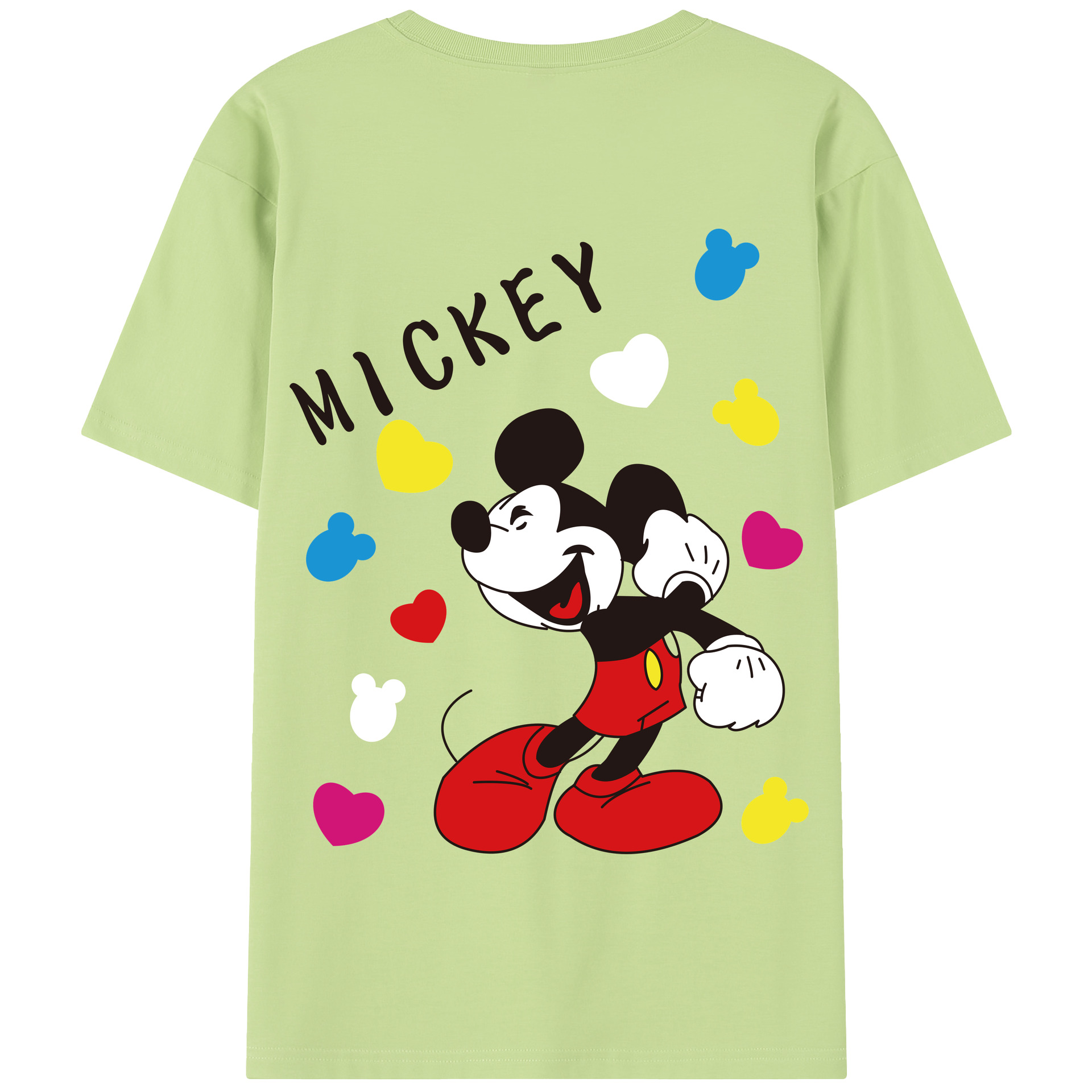 （画像用） ミッキーマウス Mickey Mouse 綿100％半袖Tシャツ（背面プリント）